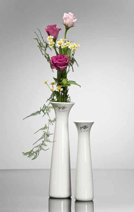 Productafbeelding Sandra Rich Vaas Classy Solifleur Porselein 24cm Ø6,5cm wit (1 x, Ø 6,5 x 24 cm, 0.96 l)