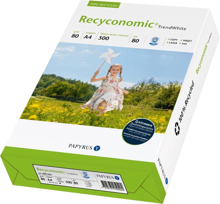 Papyrus Recyconomic, ab 5 Stück (80 g/m², 500 x, A4)