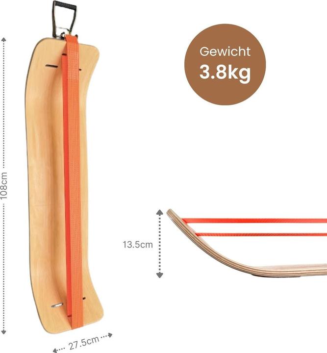 Actual product image Hermex Fitness-Balanceboard mit Slackline Fitnessbrett Balancebrett (1.08 m)
