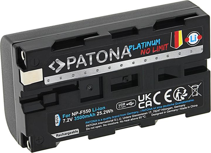 Patona Platinum Battery Sony NP-F550 USB-C (Camera battery)