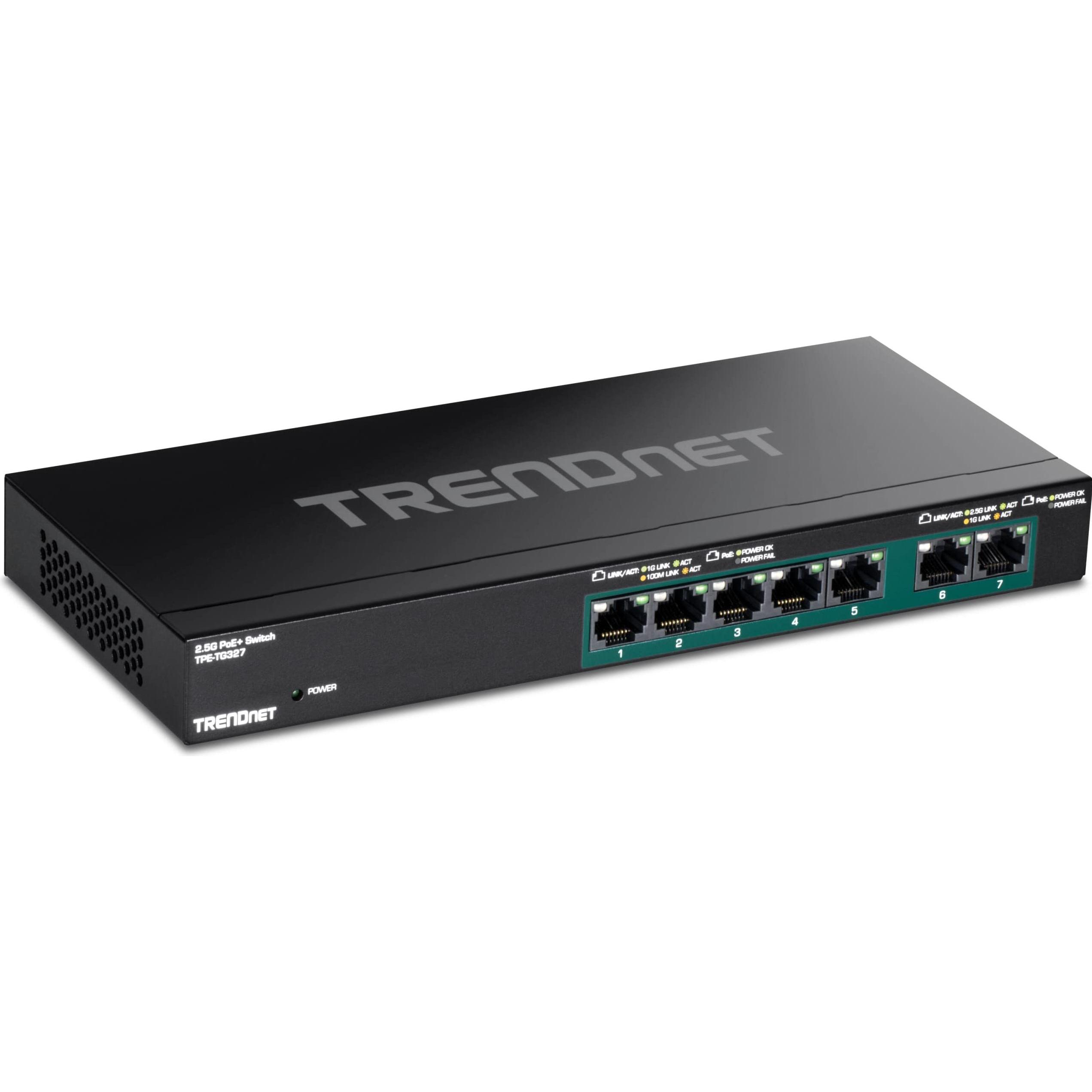 Trendnet TPE-TG327 (7 Ports), Netzwerk Switch, Schwarz