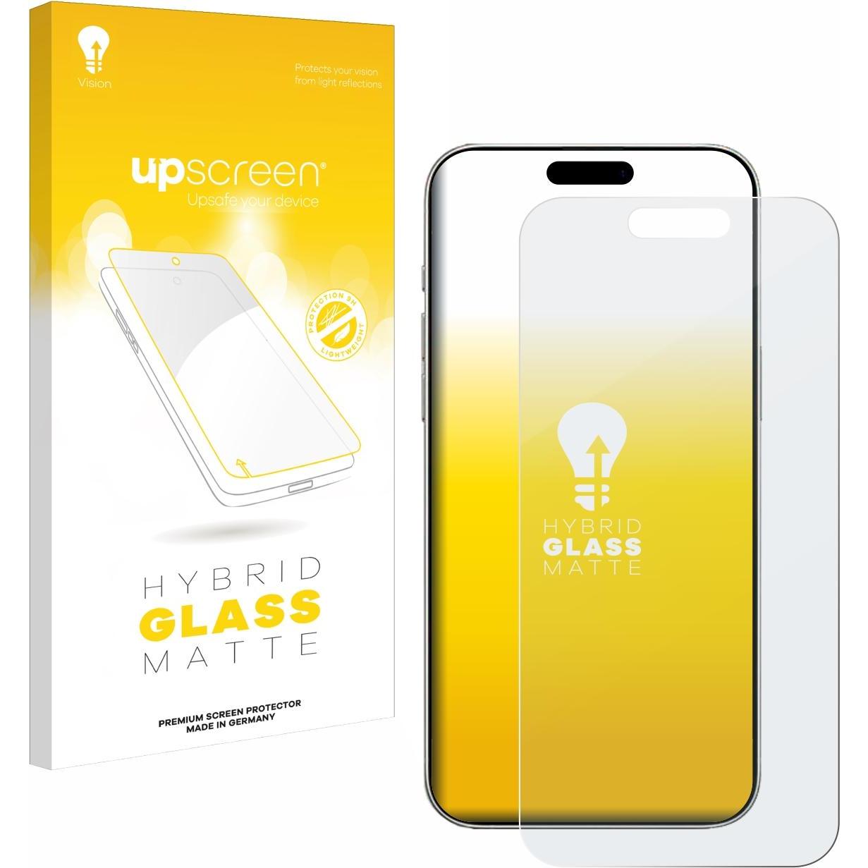 upscreen Schutzglas Schutzfolie Glas Folie Displayschutz matt (1 Stück, Apple iPhone 16), Smartphone Schutzfolie, Grau