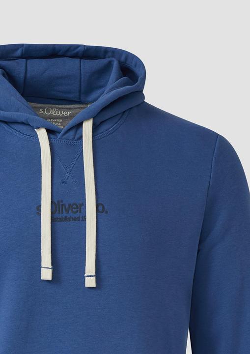 Produktbild s.Oliver Sweatshirt Kapuzenpullover aus Baumwollmix mit Label-Print (L)