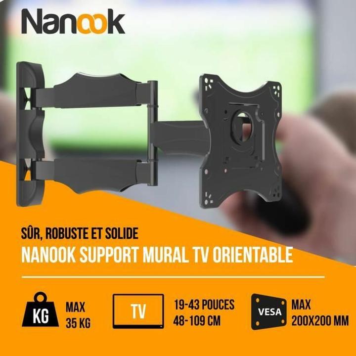Actual product image Nanook TV Halterung Full Motion Tilt 43" 19" (Wall, 43")