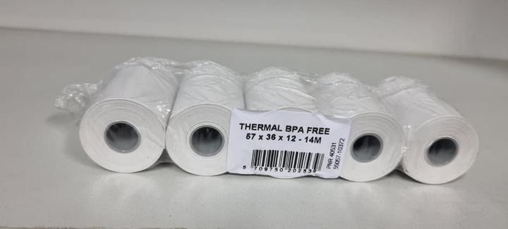 Produktbild Heipa Thermokassenrolle 57 mm x 14 m (B x L) 36mm BPA-frei nicht