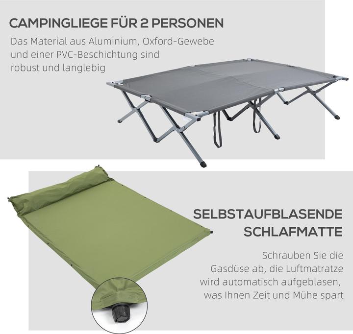 Actual product image Outsunny Foldable camp bed