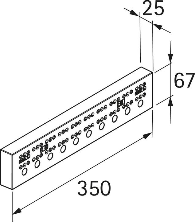 Productafbeelding Hettich Kunststof afstandslijst Nominale lengte 270, 300, 350, 400, 450, 500, 550, 650 mm