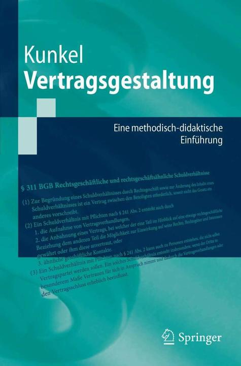 Produktbild Vertragsgestaltung (Deutsch, Carsten Kunkel, 2016)