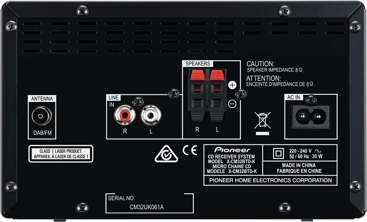 Actual product image Pioneer X-Cm32btd (Bluetooth, 2x 15 W)