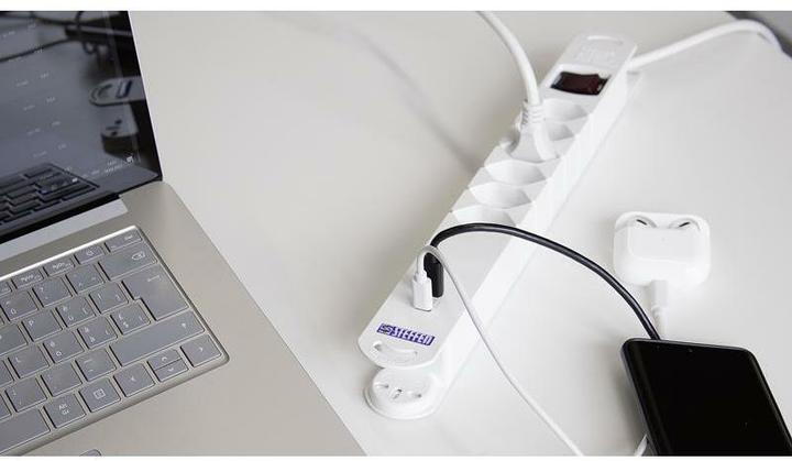 Actual product image Steffen Steckdosenleiste Variabl (6x, Type 13, USB-C, 3 m)