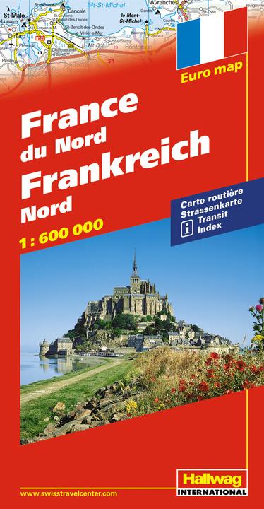 France North Road Map 1:600 000