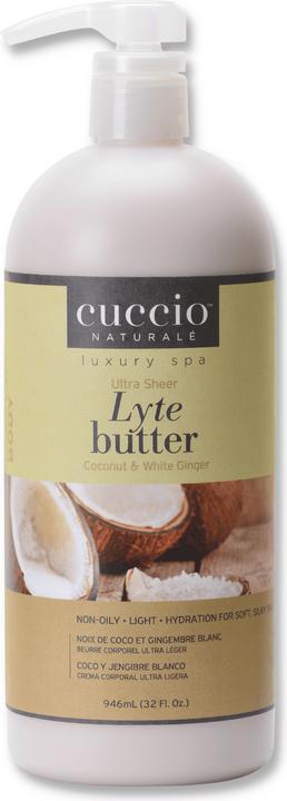 Produktbild Cuccio Lyte Butter Lotion - Coconut & White Ginger (Körperlotion, 946 ml)