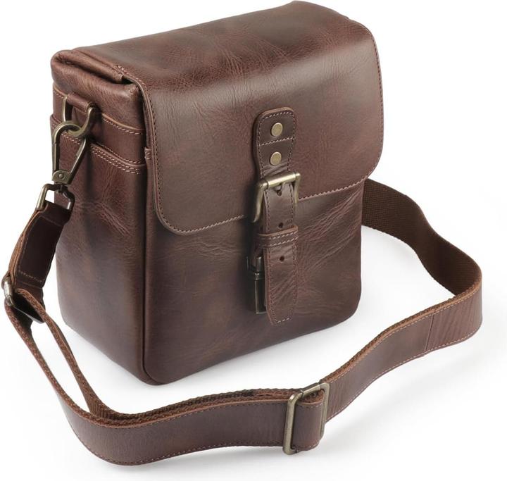 Produktbild MegaGear Borsa Messenger per Fotocamera in Vera Pelle (Kamera Schultertasche)