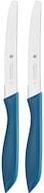 Produktbild WMF Brotzeitmesser Brötchenmesser Frühstücksmesser Set 2tlg 23cm Wellenschliff blau (11 cm)