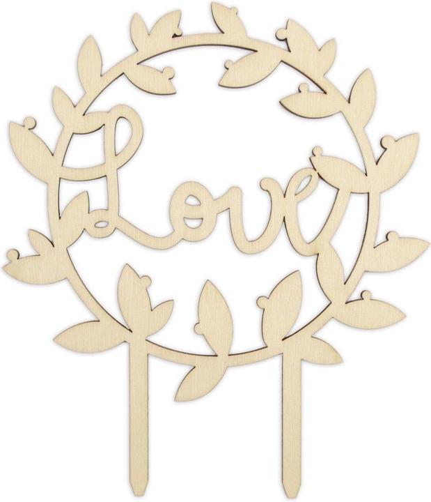 Produktbild ScrapCooking Cake Topper Holz, "Love" (1 Stk.)