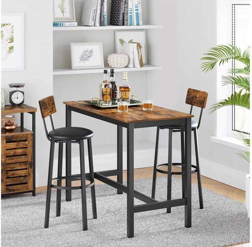 Actual product image Vasagle Bar Stool 2 pieces Brown/Black