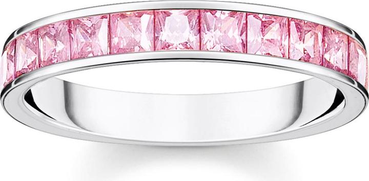 Immagine prodotto Thomas Sabo Anello con pietre rosa pavé in argento (58, 925 Argento)