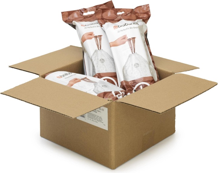 Produktbild Brabantia PerfectFit Vuilniszakken - 40/45 l - Code L - 6 rollen x 20 stuks (120 x, 45 l)