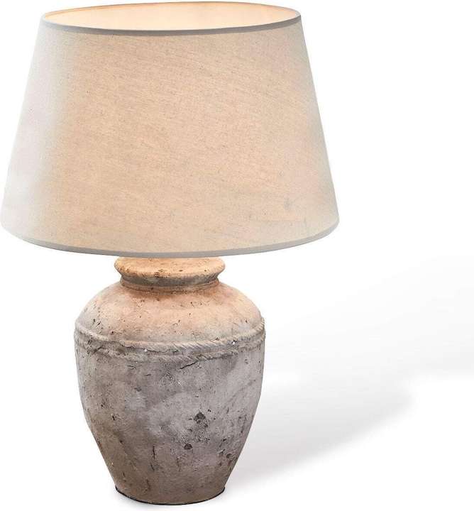 Loberon Tischlampe Mosnay beige/antikgrau (E27)
