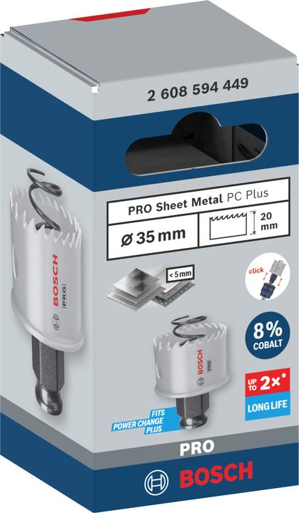 Produktbild Bosch Professional Zubehör PRO Sheet Metal PC Plus Lochsäge, 35 mm (35 Millimeter)