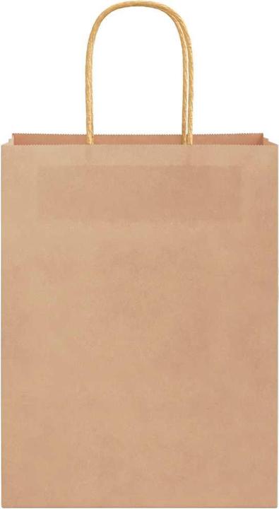 Immagine prodotto VidaXL Sacchetti di carta kraft 50 pezzi con manico marrone 22x11x28 cm (Borsa da regalo, 50 x)
