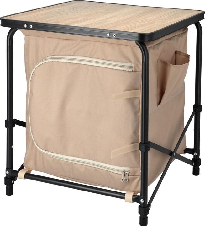 Produktbild Redcliffs Camping Faltschrank, beige-schwarz, Camping-Küchenbox