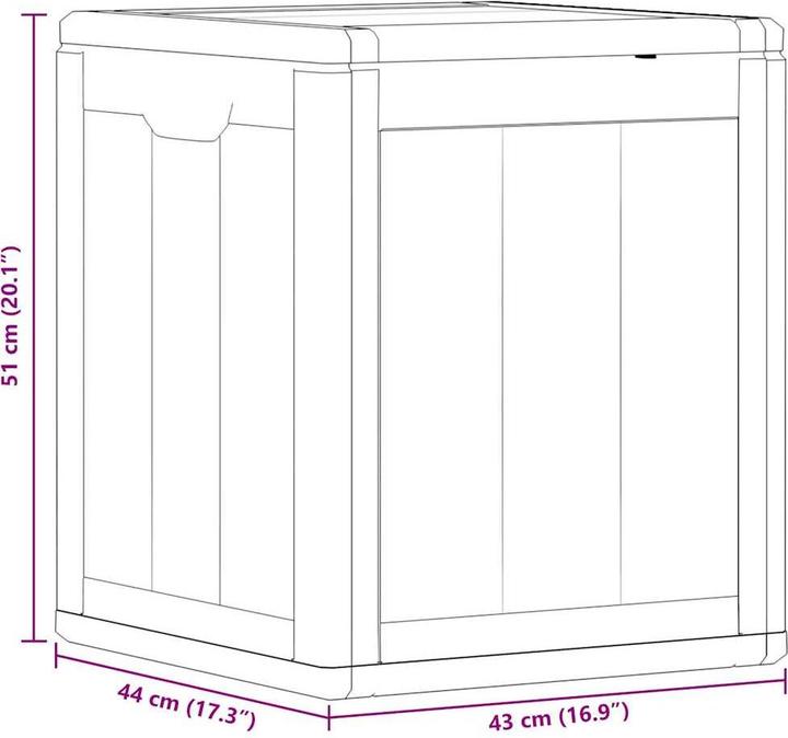 Actual product image vidaXL Garten-Aufbewahrungsbox