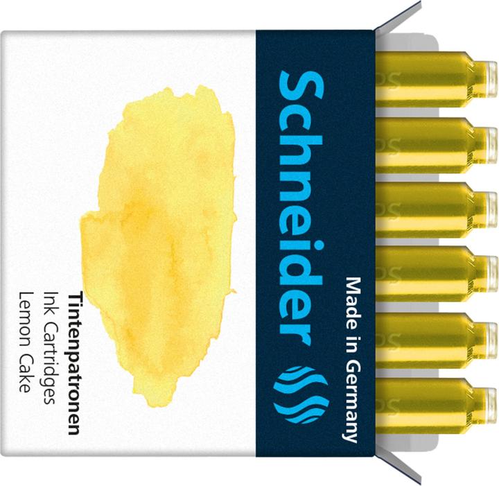 Actual product image Schneider Ink cartridge Callissima 6 pieces, Lemon Cake (6 Piece, Yellow)