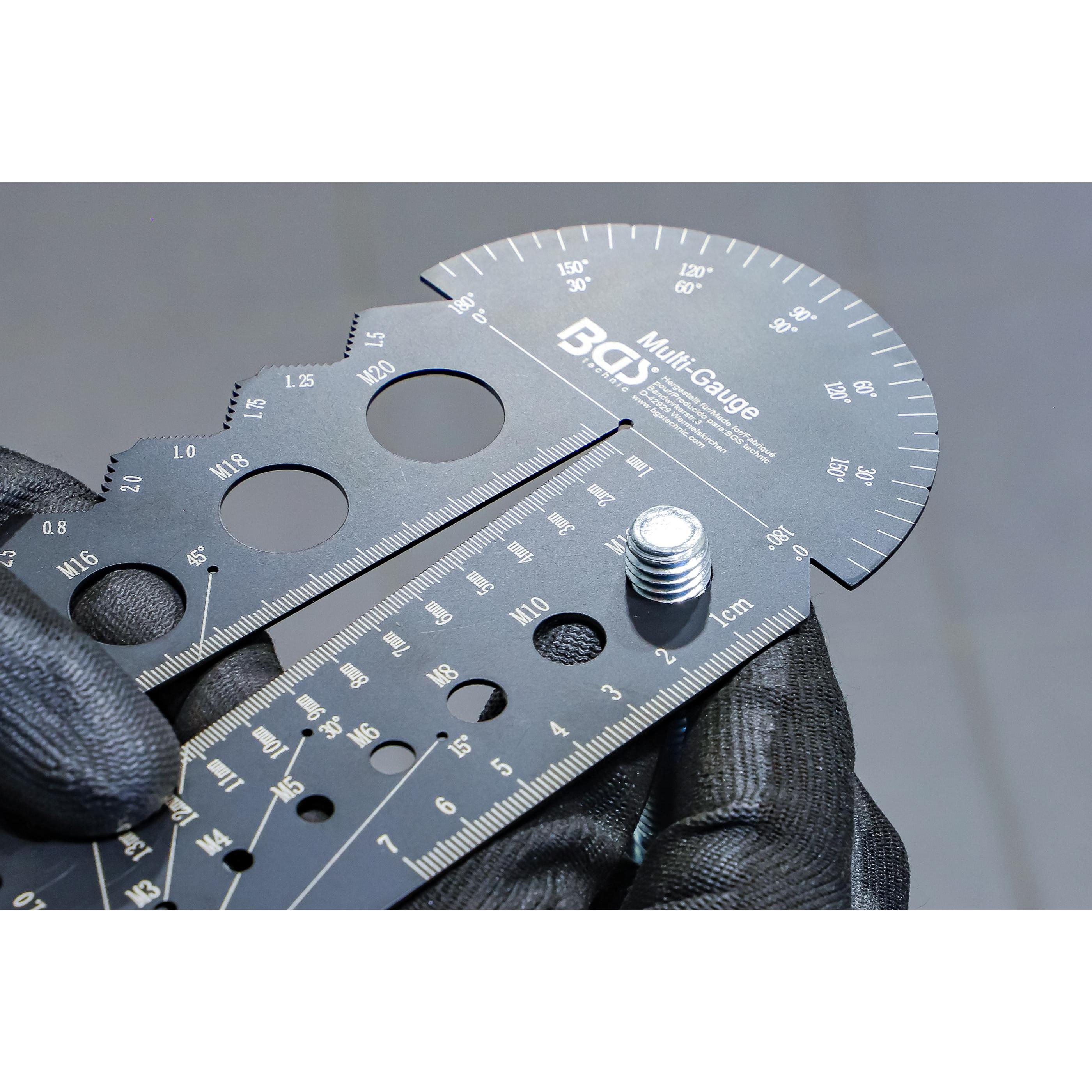 Thumbnail - BGS, Gewindeschneider + Gewindebohrer, Schrauben- und Gewindeschablone metrisch M3 - M20, 0,5 - 13,00 mm