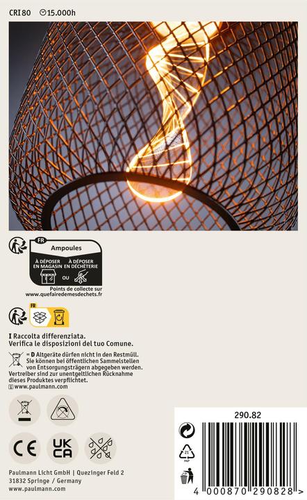 Produktbild Paulmann Metallic Glow Zylinder (E27, 3.50 W, 110 lm, 1 x)