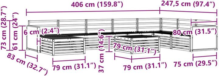 Produktbild vidaXL Outdoor-Sofa