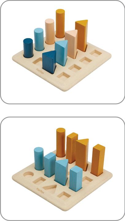 Actual product image Plantoys Orchard geometric block table