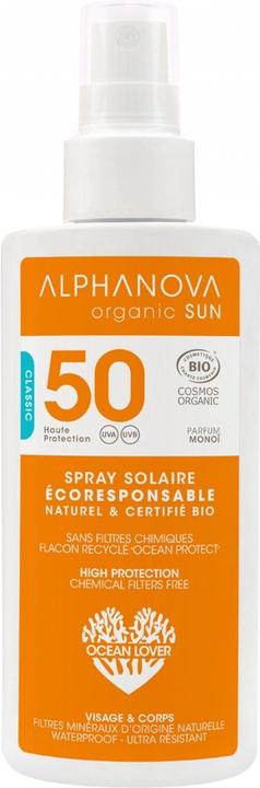 Produktbild Alphanova SUN Spray Bio SPF50 ohne Nanopartikel (Sonnenspray, SPF 50, 125 ml, 156 g)