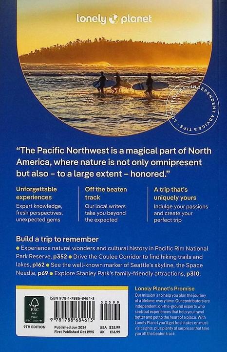 Image du produit Washington, Oregon & the Pacific Northwest (Anglais, Amy Sung, Bianca Bujan, Brandon Fralic, Britany Robinson, La planète solitaire, Leslie Hsu Oh, Leviton Alex, Margot Bigg, Michael Kohn, 2024)