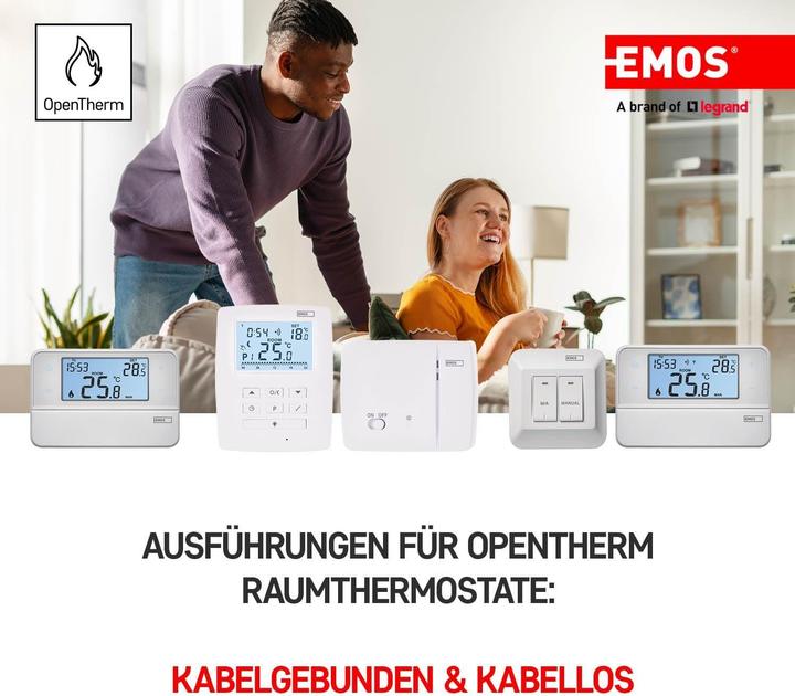 Immagine prodotto Emos Termostato ambiente OpenTherm P5616OT, programmabile, wireless