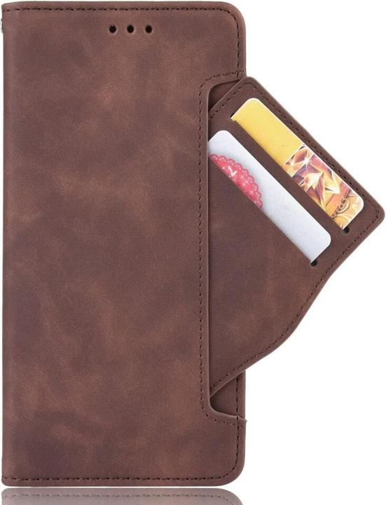 Actual product image Cover-Discount Xiaomi Poco F4 GT - Case with many card slots brown (Xiaomi Poco F4 GT)