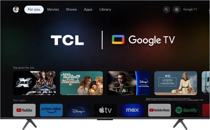 Image du produit TCL TV QLED 4K 144Hz avec Google TV et Game Master Pro 3.0 (65", QLED, 4K)