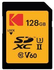 Actual product image Kodak SD 128GB UHS-II U3 V60 Ultra Pro (128 GB, SD, U3, UHS-II)