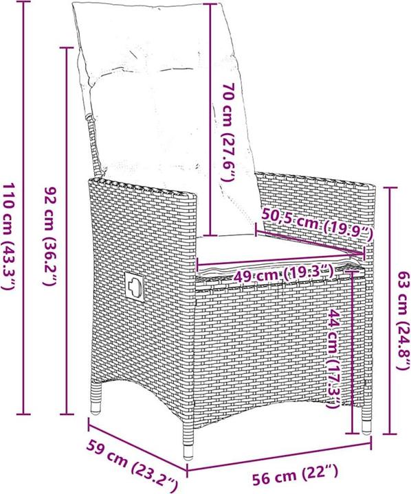 Produktbild vidaXL Garten Essgruppe (140 x 70 x 73 cm)