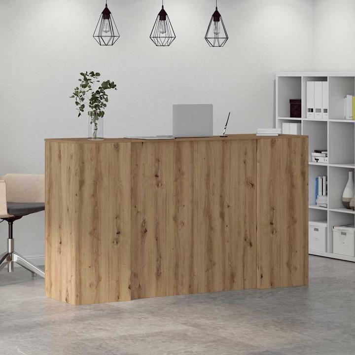 Produktbild vidaXL Empfangstheke Artisan-Eiche 180x50x103,5 cm Holzwerkstoff (50 x 180 x 103.50 cm)