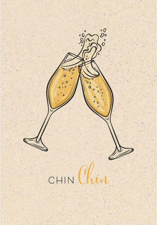 Produktbild Glückwunschkarte Chin Chin 12.2 x 17.5 cm, Papierformat (1 Stk.)