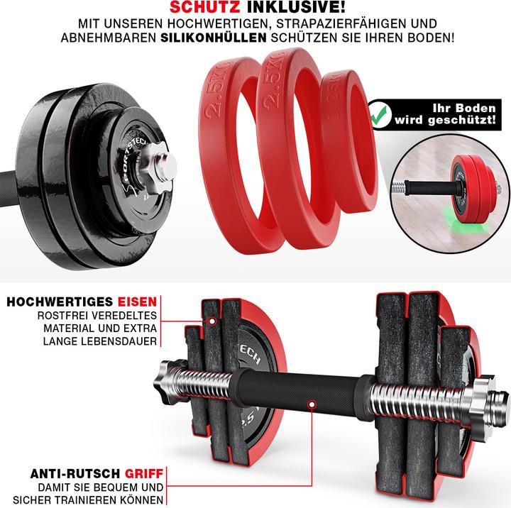 Immagine prodotto Sportstech AH300 (8 x 2,5 kg, 4 x 1,25 kg)
