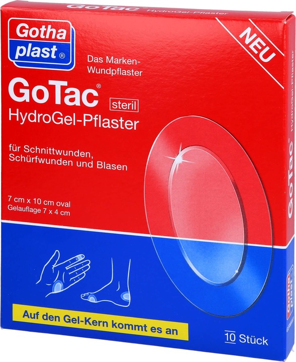 Actual product image Gothaplast GoTac HydroGel plaster 7 x 10 cm sterile, 10 pcs. plasters (10 x)