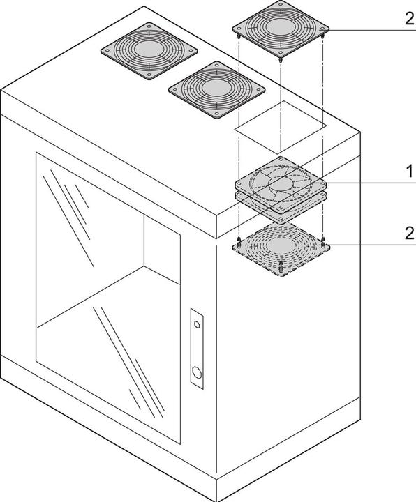 Produktbild Schroff Lüftersatz für 19/"Epcase Wandgehäuse
