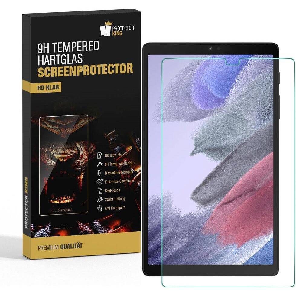 Protectorking 4x echtes Tempered 9H Panzerhartglas 3D KLAR (4 Stück, Galaxy Tab A7 Lite), Tablet Schutzfolie