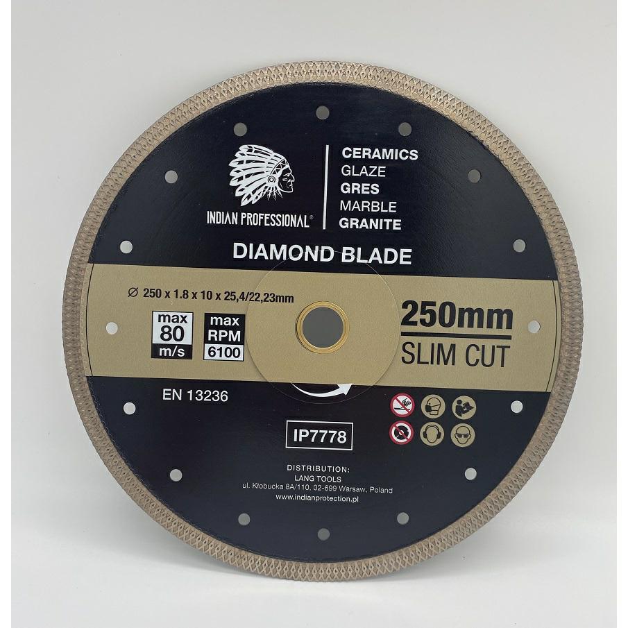 GCS, Abrasivi, Tarcza Diamentowa 250mm taglio sottile indiano professionale