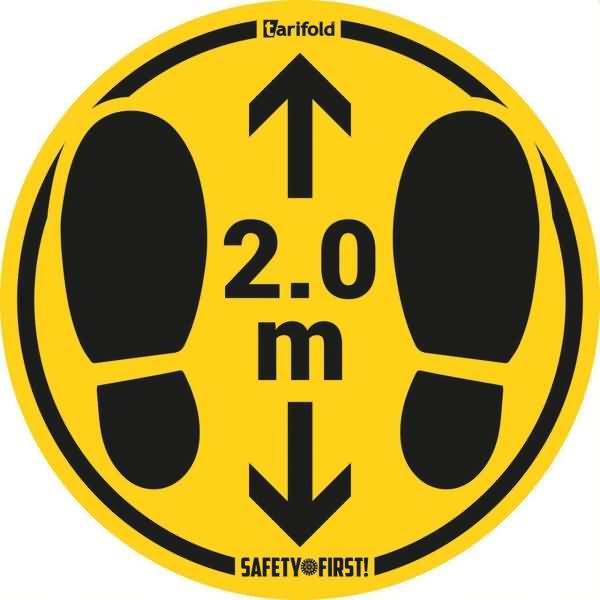 Thumbnail - Tarifold, Etiketten, Bodenaufkleber DM 35cm gelb-schwarz 2,0m