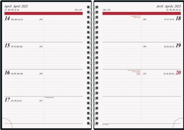 Produktbild Simplex Wochenagenda (A5, 1 Woche / 2 Seiten)