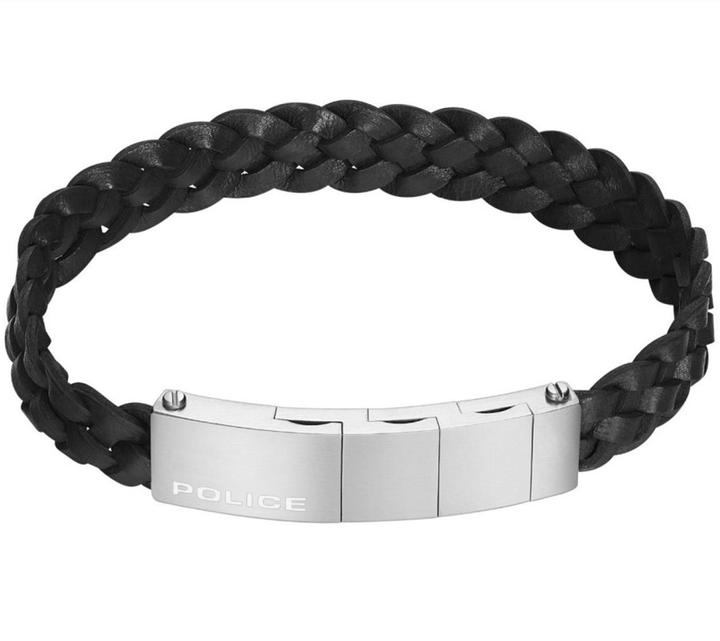 Immagine prodotto Police Bracciale Indy II nero (21 cm, Acciaio inossidabile, Cuoio)