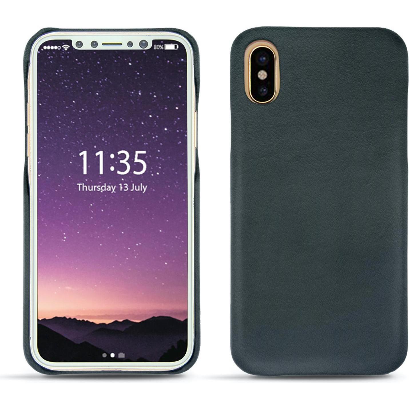 Thumbnail - Noreve Lederschutzhülle (Apple iPhone XS), Smartphone Hülle, Blau